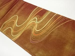 金駒刺繍変わり流水模様袋帯